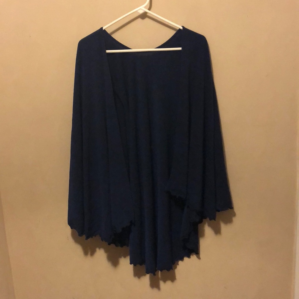 Heather Blue Poncho